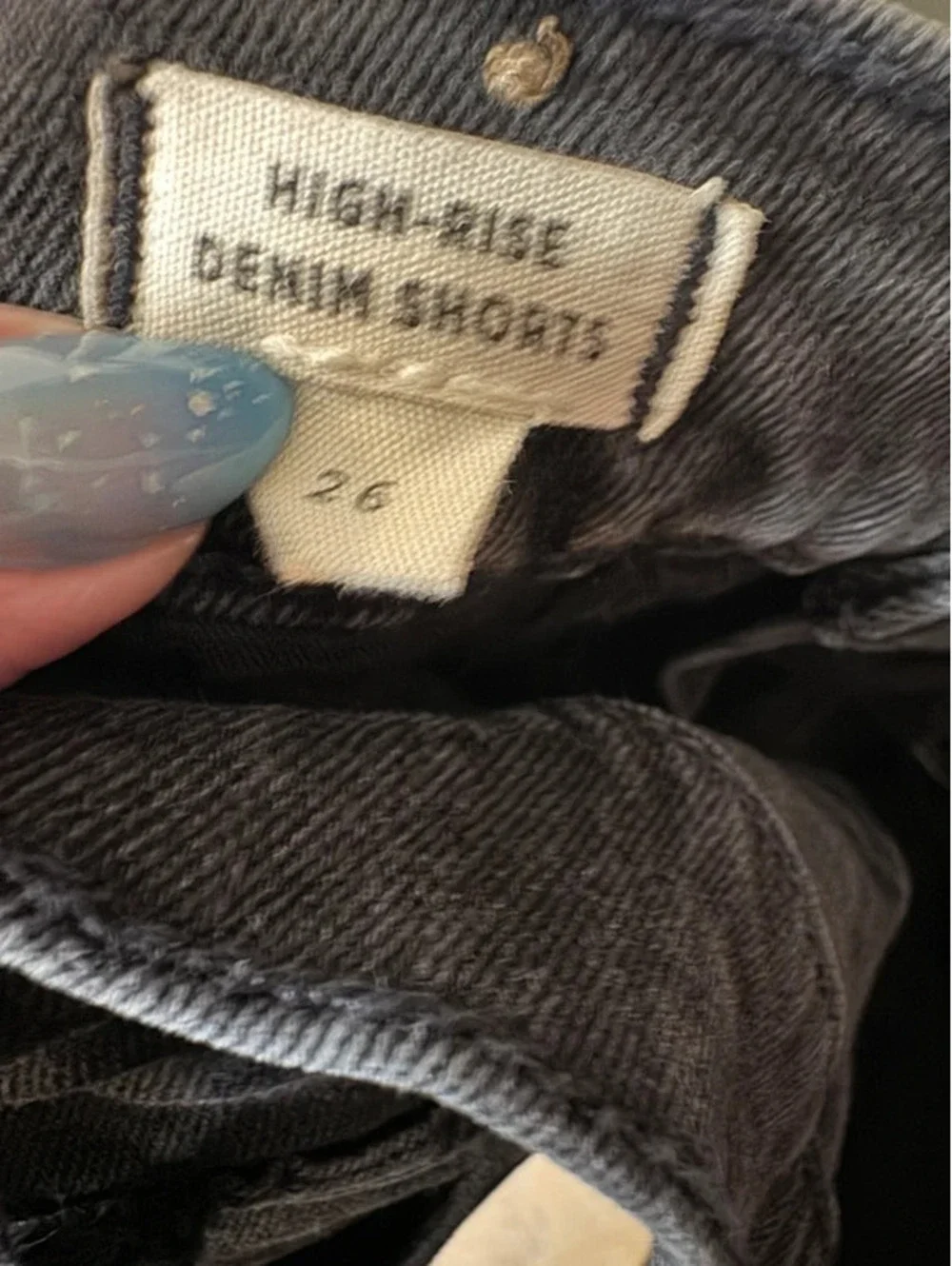 Madewell High-Rise Denim Cutoff Shorts in Faded Black Size 26